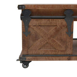 vidaXL Bois de Sapin Massif Table Basse Marron Table d'Appoint Table de Salon
