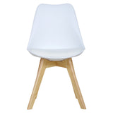 WOLTU 2 Chaises de Salle à Manger Cuisine/Salon chaises,Design en Similicuir et Bois Massif,Blanc BH29ws-2