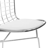 Chaise De Salle à Manger En Fer Moderne, Chaise Creuse, Fauteuil Décoration De Maison Moderne Avec Chaise En Café, (ensemble De 2),Blanc