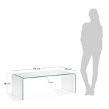 Kave Home - Table Basse et rectangulaire Burano en Verre