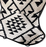 Alterego Fauteuil Papillon 'Fox' en Coton Blanc et Motifs Noirs