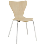 Lexington Moderne Arne Jacobsen Style Série 7 Côté Chaise, Bois Dense, Beige, 19.5" Lx17 Wx34 H