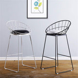 YLCJ Tabouret de Bar Nordique Chaise de Bar en Fer forgé Chaise de Salle à Manger avec Tabouret Haut doré, Chaise de Bar Creuse en Fil de Fer Max. Charge 200kg