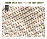ZNMDOK Tabouret Haut en Bois Massif ， Chaise Simple chez l'habitant, de Bar à la Maison, indonésienne rotin véritable avec Dossier, Dossier Solide et sans Odeur(2 pièces), 40*42*109cm