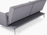 Beliani Canapé Convertible en Tissu Gris LUCAN