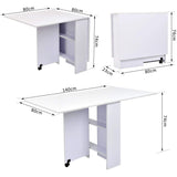 Table de cuisine salle a manger pliable amovible tres pratique en panneaux de particules