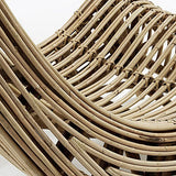 Kave Home - Fauteuil en rotin avec Pieds en Bois d'acajou