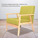 Fauteuil Relax Salon Chaise Salon Fauteuil Salon Fauteuil de Télévision Chaise Rembourrée Fauteuil Rembourré Durable Fauteuil Salon en Bois pour Salle de Séjour Chambre Jardin 63,5 x 63 x 70cm