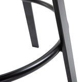 IDIMEX Lot de 2 tabourets de Bar BATILDA Chaise Haute pour Cuisine ou comptoir avec Assise réglable en Hauteur Style bistrot Design Retro Industriel, en métal laqué Noir