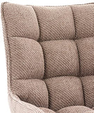 CLP Lot De 4 Chaises De Salle A Manger Saranda en Tissu I Chaise avec Surface D'assise Matelassée I Charge Max.160 Kg, Couleur:Marron Terre, Couleur du Cadre:Noir