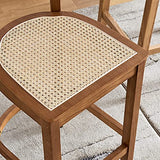 AARONG Tabourets De Bar Chaises De Comptoir Tabourets Rétro Bois Jardin Patio Restaurant Chaise Loisirs Barre Haute avec Repose-Pieds, 4 Couleurs Disponibles Taille 45x45x110cm (Couleur: Bois Coule