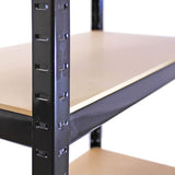 Lot de 2 étagères 5 niveaux en métal solide sans boulons pour rangement d'atelier