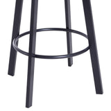 Homcom Ensemble Table de Bar Design Industriel + 2 tabourets Hauteur réglable MDF Coloris Bois Noyer Acier Noir