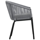 vidaXL 2X Chaises de Jardin Chaises de Terrasse Chaises de Patio Chaises d'Extérieur Sièges d'Extérieur Meuble de Jardin Anthracite Rotin PE