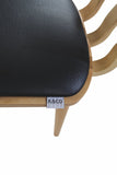 K&CO - Lot de 2 Chaises Beaubourg Noir et Bois