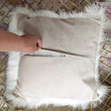 SXYHKJ Housse de Coussin de Canapé en Fausse Fourrure Deluxe Décoratif Maison Chambre Lit Super Doux Peluche Mongolie Taie d'oreiller 45X45cm (Rose, 45x45cm)