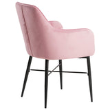 WOLTU 1 Chaise de Salle à Manger Fauteuil de Salon avec Velours Assise métal Pied,Rose BH81rs-1