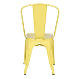 SKLUM Chaise LIX Jaune Salle à Manger Cuisine Style Industriel Finition Gloss