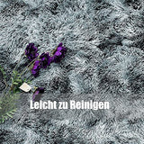 Swsen Tapis Salon Shaggy Longs Super Doux - Tapis Shaggy Moelleux Dessous Antidérapant - Tapis Chambre Moderne Lavable à Poils Longs 160 x 200 cm, Vert Foncé