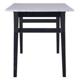 Versanora - Ashton rectangulaire à Manger Faux marbre Table- / Noir VNF-00079B