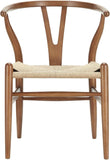 AMAZWI Moderne Chaise Salle Manger Bois Naturel, Réplique Chaise Wishbone, Chaise Latérale Élégante Chaises à Manger