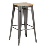 SKLUM Tabouret Haut LIX Brossé en Bois - (Plus de Couleurs)