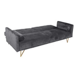 SKLUM Canapé-lit 3 Places en Velours Jehrd Gris Graphite - (Plus de Couleurs)