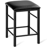 COSTWAY Ensemble de Table et 2 Chaises Cuisine Set Table Chaises Rectangulaire Salle à Manger en Bois+Eponge 90 x 60 x 82 cm et 35 x 35 x 50.5 cm