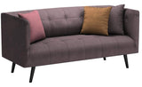 BOBOCHIC PARIS Canapé 3 Places Fixe avec coussins Rose, 225 x 93 x 77 cm