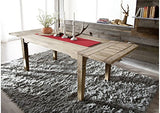 Table à Manger Extensible 160-240x90cm - Bois Massif de Palissandre huilé - Style Colonial/Ethnique - Leeds #53