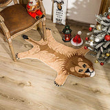POHOVE Tapis imprimé léopard/lions/tigre, imitation fourrure - Pour décorer une chambre d'enfant, une salle de jeux sur le thème de la jungle