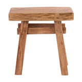 DESIGN DELIGHTS Tabouret en bois rustique vintage 40" | Bois dur recyclé, 43 x 45 x 27 cm (H x l x P) | Tabouret en bois massif, tabouret | Couleur : 08 miel ciré