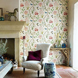 Blooming Wall Papier peint en tissu non-tissé moderne pour salon, chambre à coucher, cuisine, 244 m² Vert