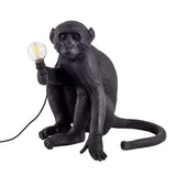 Lampe de table Singe en résine 34 * 30 * 42cm (Couleur : NOIR)