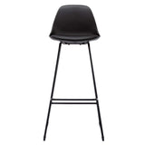 WOLTU Lot de 2 Tabourets de Bar Design en Similicuir et métal,Noir BH158sz-2