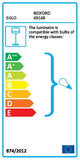 EGLO 49148 Lampe sur Pied, Acier, Textile, E27, 60 W, Noir, Bois