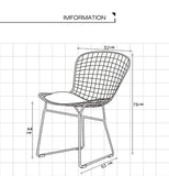 Chaise De Salle à Manger En Fer Moderne, Chaise Creuse, Fauteuil Décoration De Maison Moderne Avec Chaise En Café, (ensemble De 2),Noir