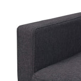 Tidyard Fauteuil Scandinave | Fauteuil de Salon | Fauteuil Chic Acier et Tissu Gris foncé