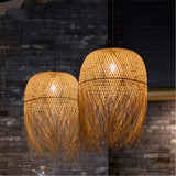 DQM Suspension en Bambou, Abat-Jour en rotin pour Restaurant, Bar de la personnalité, café, Chambre à Coucher, Restaurant, éclairage de décoration Simple