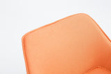 CLP Fauteuil Lounge Design Caracas Tissu I Chaise Confortable Assise et Dossier rembourrés Accoudoir I Fauteuil de Salon Piètement en Métal Orange
