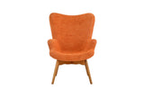 BHDesign Sylvia - Fauteuil Moderne scandinave - Tissu - Coloris Orange