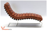 Phoenixarts Chaise Vintage en Cuir en Cuir véritable Injoy Chaise Longue Design Recamiere pour Fauteuil Chaise Longue Fauteuil en Cuir Neuf 536