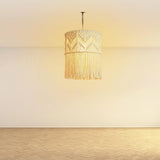 LOVIVER Abat-Jour en Macramé Naturel Suspendu Couvercle de Lumière Plafonniers Lustre MontageTtissé Boho pour Restaurant Salon Maison Café