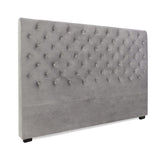 INTENSE DECO Tête de lit capitonnée Constance 180cm Velours Gris