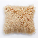 MIULEE Lot de 2 Housse de Coussin de Canapé en Fausse Fourrure Deluxe Décoratif Maison Chambre Lit Super Doux Peluche Mongolie Taie d'oreiller 45X45cm Marron