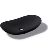 Lavabo vasque à poser noir 63cm lave main Sogood Bruxelles858B 63x36,5x14cm