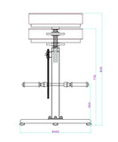 Tabouret de vélo pivotant industriel, siège en cuir PU et chaise de barre de fer, tabouret de bar design de vélo, réglable en hauteur, repose-pieds de pédale de vélo