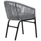 vidaXL 2X Chaises de Jardin Chaises de Terrasse Chaises de Patio Chaises d'Extérieur Sièges d'Extérieur Meuble de Jardin Anthracite Rotin PE