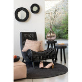 Paris Prix - Fauteuil Design rotin 100cm Noir