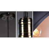 BAYCHEER Suspensions Abat-jour en Métal Style Rétro Industriel Lustre Luminaires Eclairage Decoratif (A)
